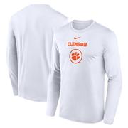 Clemson Nike Courtside Dri-Fit Practice Long Sleeve Tee